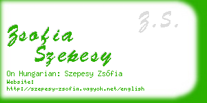 zsofia szepesy business card