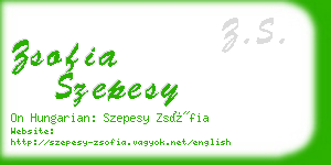 zsofia szepesy business card